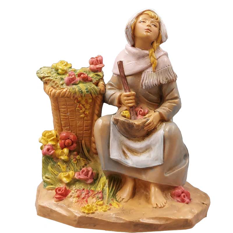 Frau mit Blumen