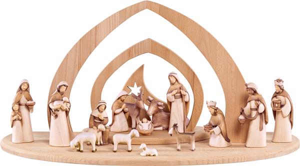 Krippenset Fides mit Stall Nr. 4732 17-teilig