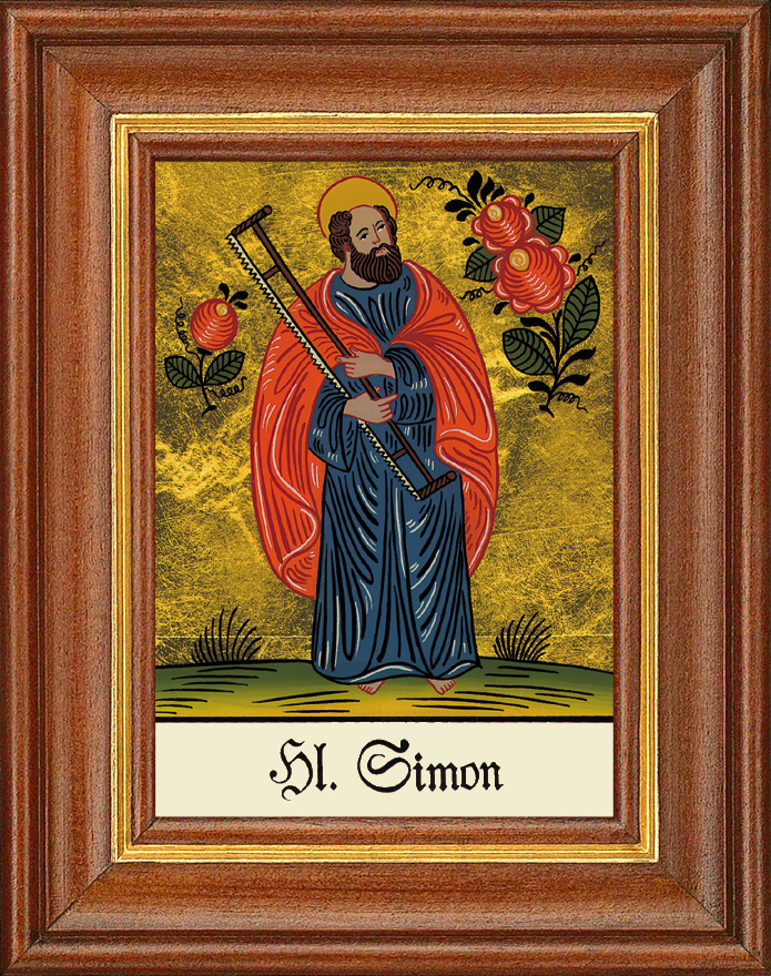 Hl. Simon - Hinterglasbild Hl. Simon - Hinterglasbild