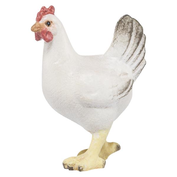 Weiße Henne stehend