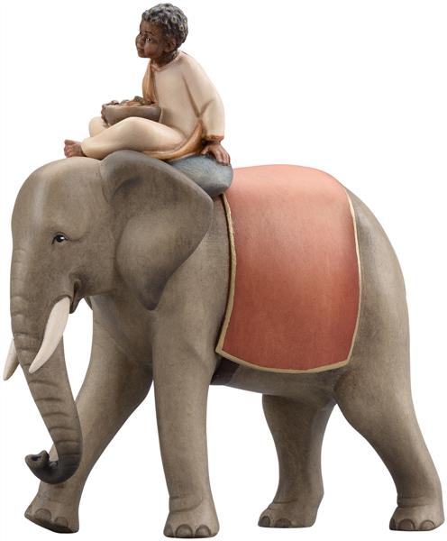 LI Elefant mit Elefantendiener sitzend LI Elefant mit Elefantendiener sitzend