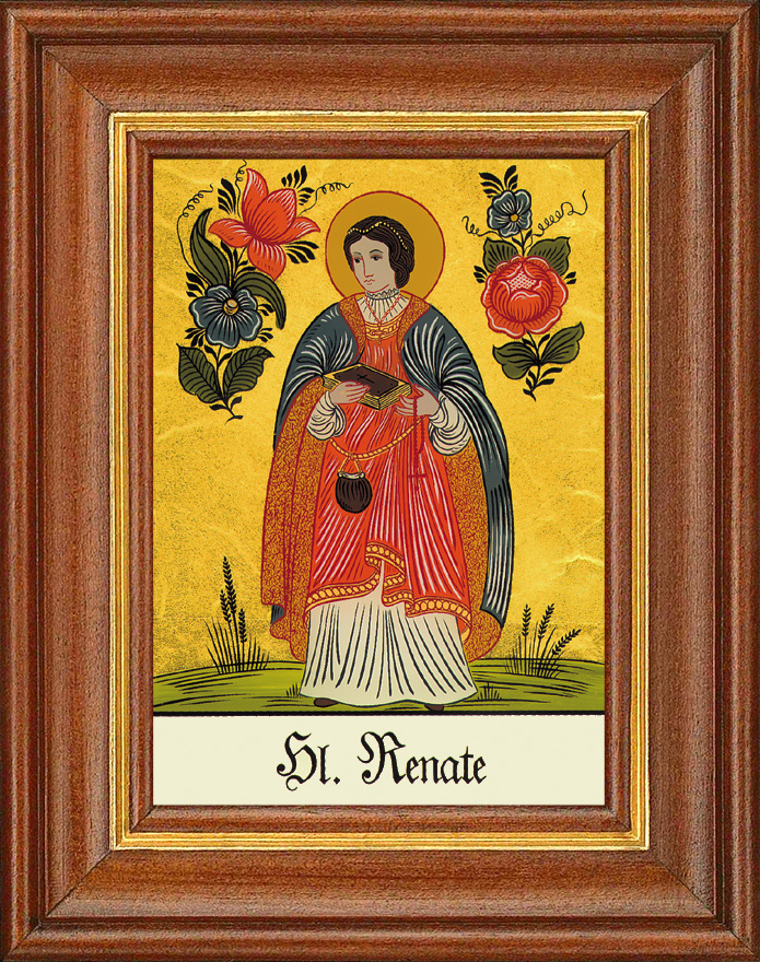 Hl. Renate - Hinterglasbild Hl. Renate - Hinterglasbild