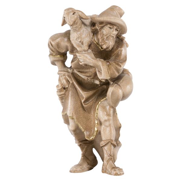 Hirt stehend mit Schulterschaf Hirt stehend mit Schulterschaf