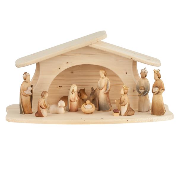 Krippe modern art Set mit Stall 12 Teile Krippe modern art Set mit Stall 12 Teile