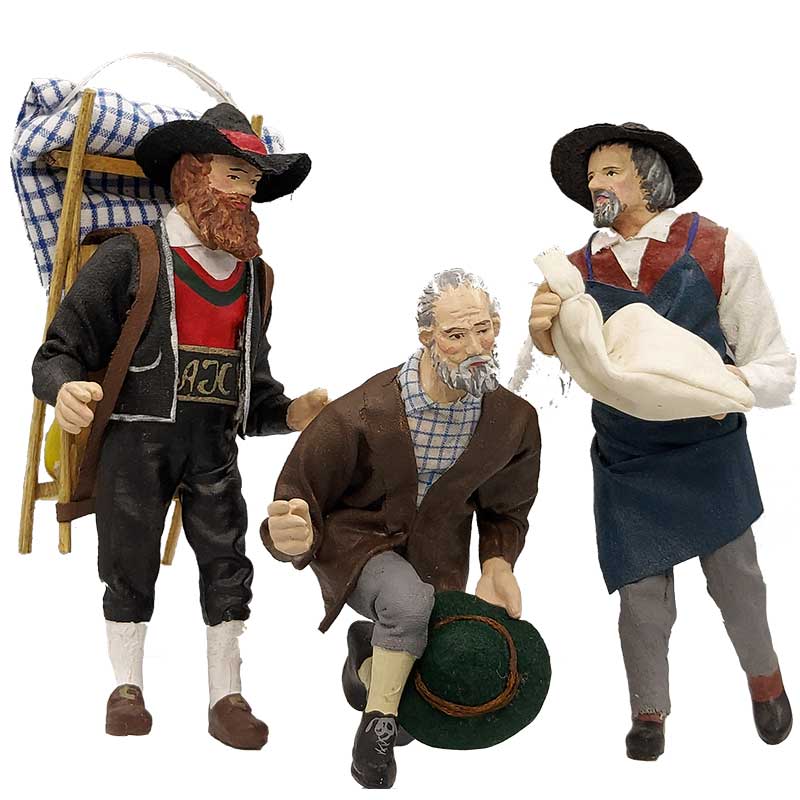 Bayerische Tonfiguren 9-teilig