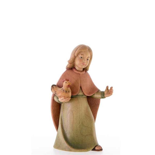 Mädchen mit Henne Mädchen mit Henne