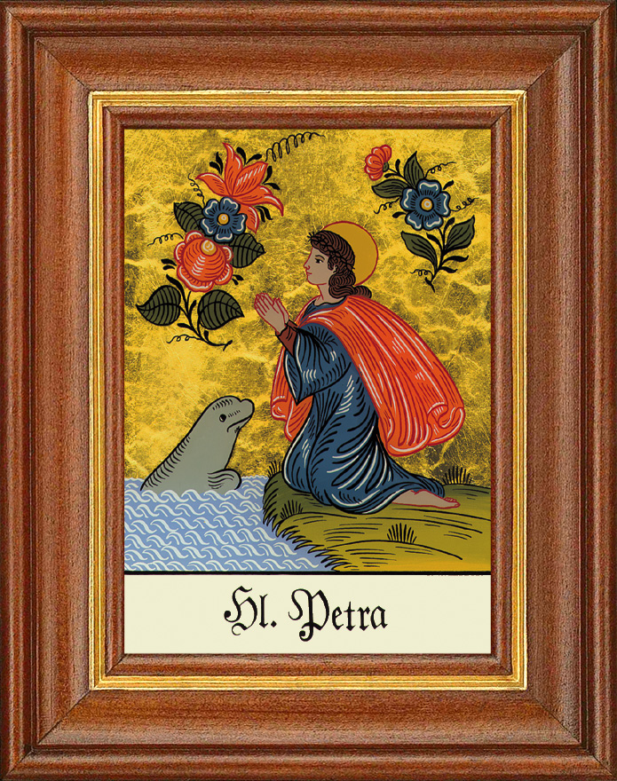 Hl. Petra - Hinterglasbild Hl. Petra - Hinterglasbild