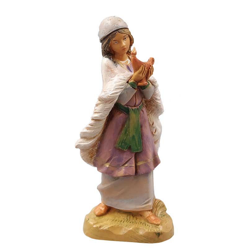 Frau mit Lampe