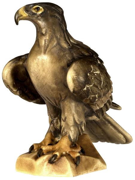 Adler sitzend grau