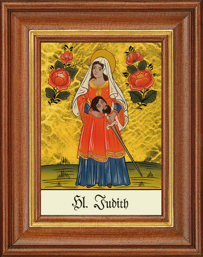 Hl. Judith - Hinterglasbild Hl. Judith - Hinterglasbild