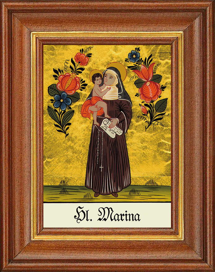 Hl. Marina - Hinterglasbild Hl. Marina - Hinterglasbild