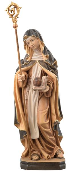 Hl. Hildegard von Bingen mit Buch, Salbentopf und Äptissinnenstab