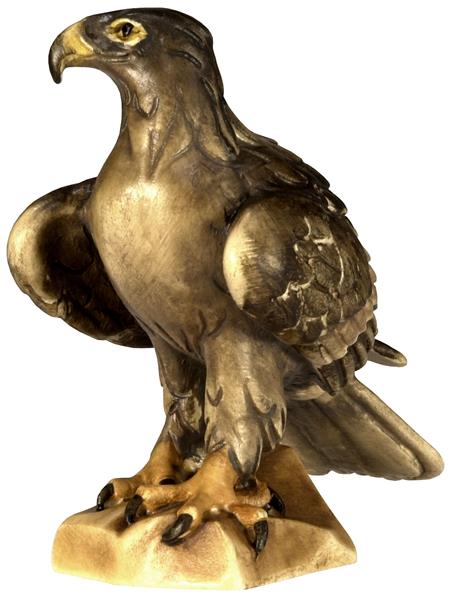 Adler sitzend grau