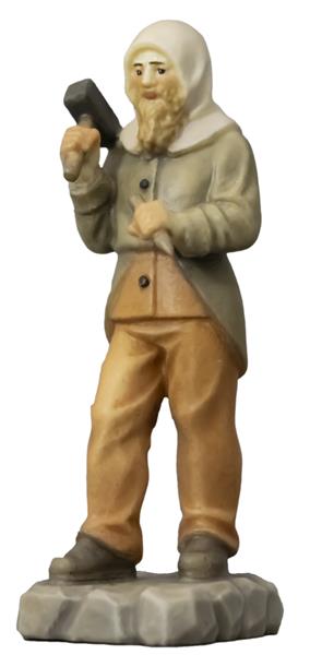 Berghäuer stehend mit Hammer und Meisel Berghäuer stehend mit Hammer und Meisel