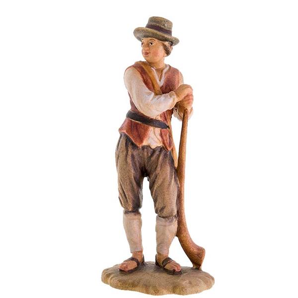Hirt mit Alphorn