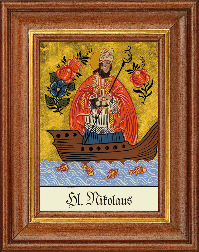 Hl. Nikolaus - Hinterglasbild Hl. Nikolaus - Hinterglasbild