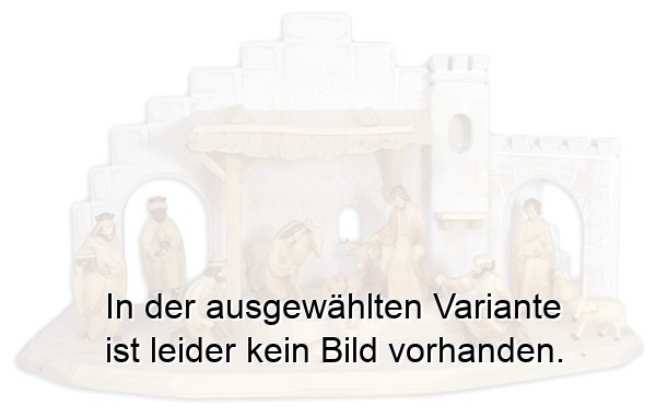 Stall natur-weiß mit Rudolfkrippenset 13 tlg. Stall natur-weiß mit Rudolfkrippenset 13 tlg.