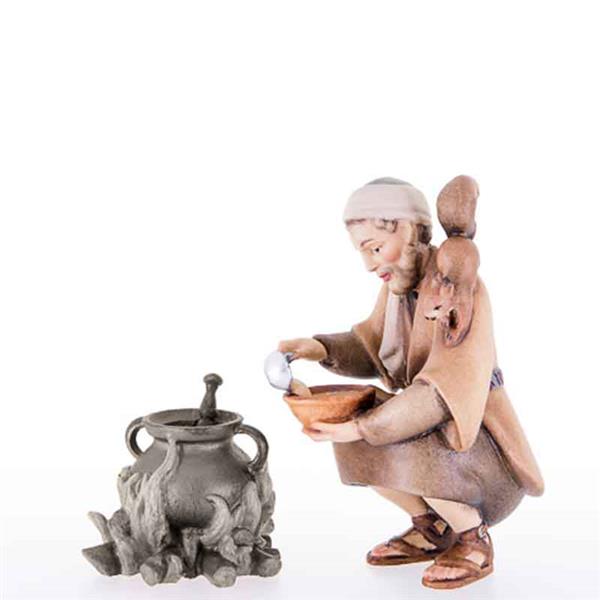 Hirt mit Schöpflöffel und Suppenteller Hirt mit Schöpflöffel und Suppenteller