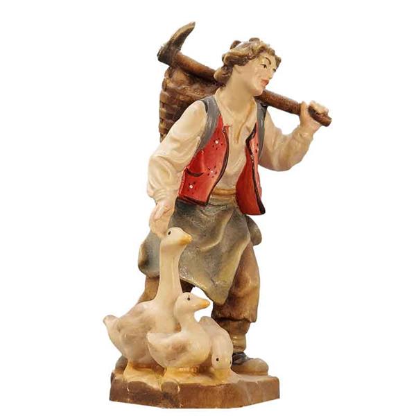 Hirtenjunge mit Korb und Gänsen Hirtenjunge mit Korb und Gänsen