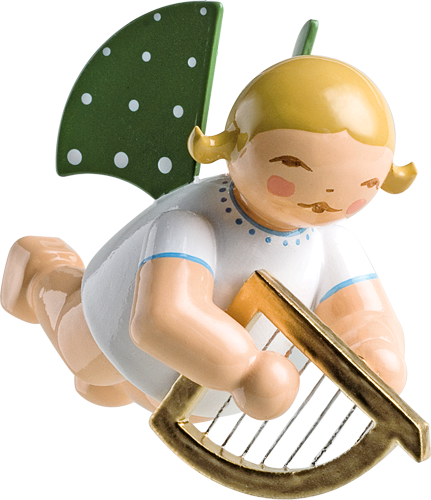 Engel mit Harfe schwebend