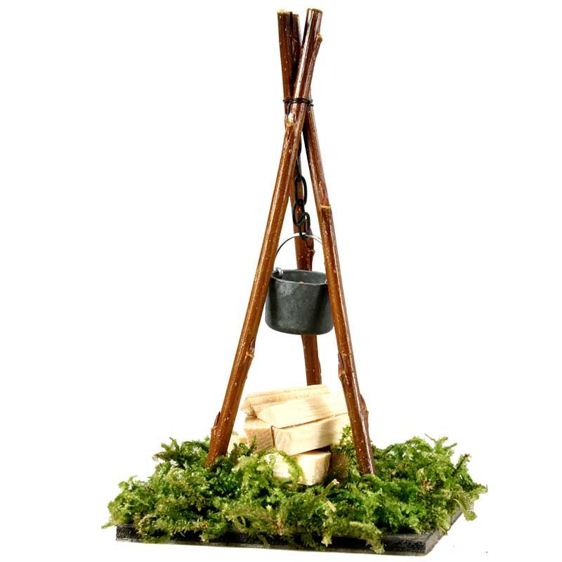 Hirtenfeuer Dreibein mit Flacker-LED Hirtenfeuer Dreibein mit Flacker-LED