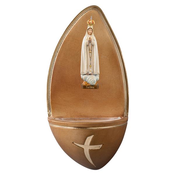 Weihwasserkessel+Madonna Fatima mit Krone