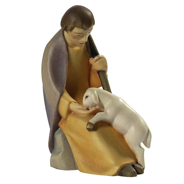 Hirt sitzend mit Stock Leo-Krippe Hirt sitzend mit Stock Leo-Krippe