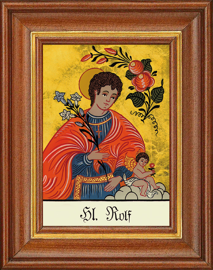Hl. Rolf - Hinterglasbild Hl. Rolf - Hinterglasbild