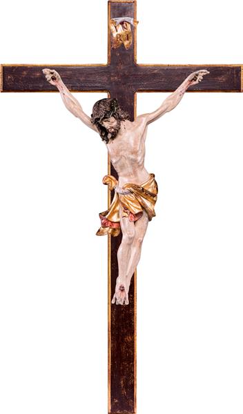 Alpenchristus rot mit geradem Kreuz Alpenchristus rot mit geradem Kreuz