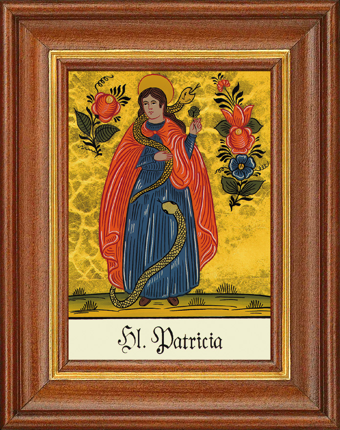Hl. Patricia - Hinterglasbild Hl. Patricia - Hinterglasbild