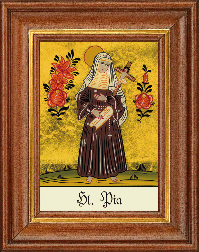 Hl. Pia - Hinterglasbild Hl. Pia - Hinterglasbild