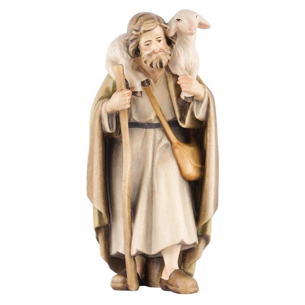 Hirt stehend mit Schulterschaf Hirt stehend mit Schulterschaf