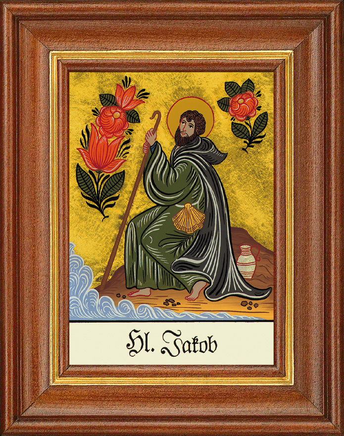 Hl. Jakob - Hinterglasbild Hl. Jakob - Hinterglasbild