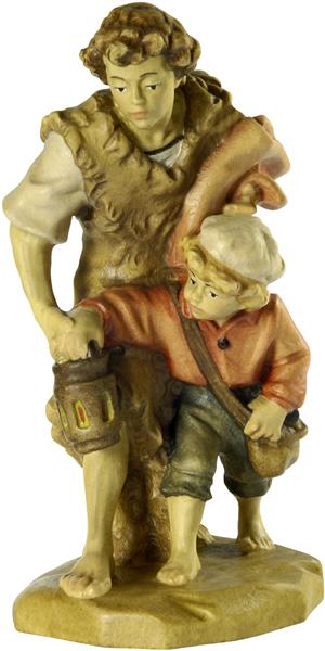 Hirte mit Bub 18 cm bemalt Hirte mit Bub 18 cm bemalt