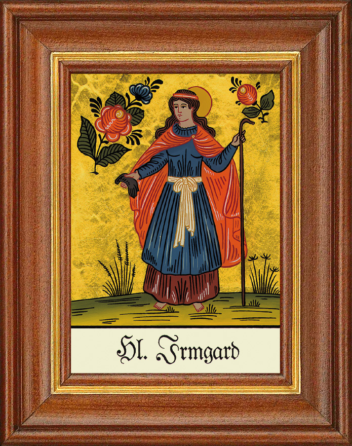 Hl. Irmgard - Hinterglasbild Hl. Irmgard - Hinterglasbild