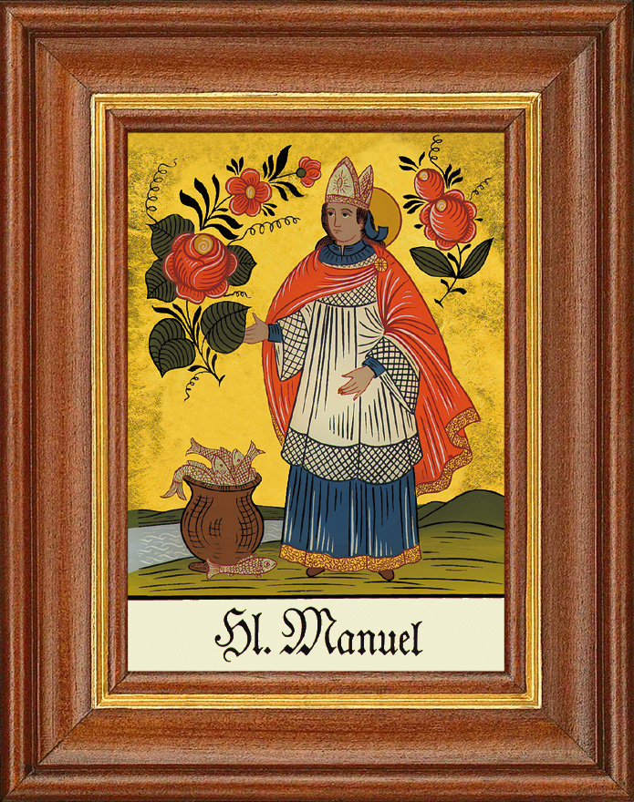 Hl. Manuel - Hinterglasbild Hl. Manuel - Hinterglasbild