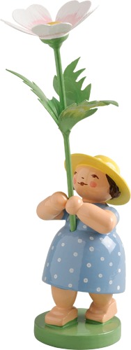 Mädchen mit Buschwindrose