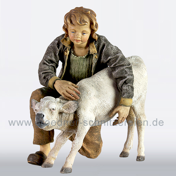 Hirtenjunge mit Kalb Rustika