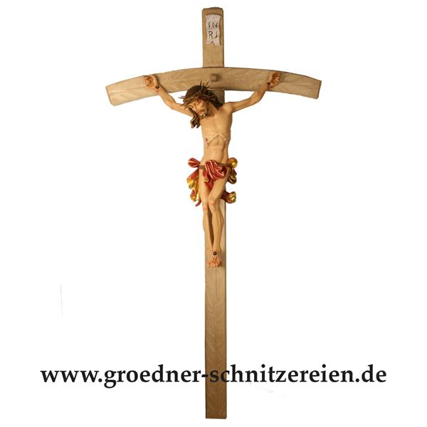 Kruzifix mit Dornenkrone - Balken gebogen