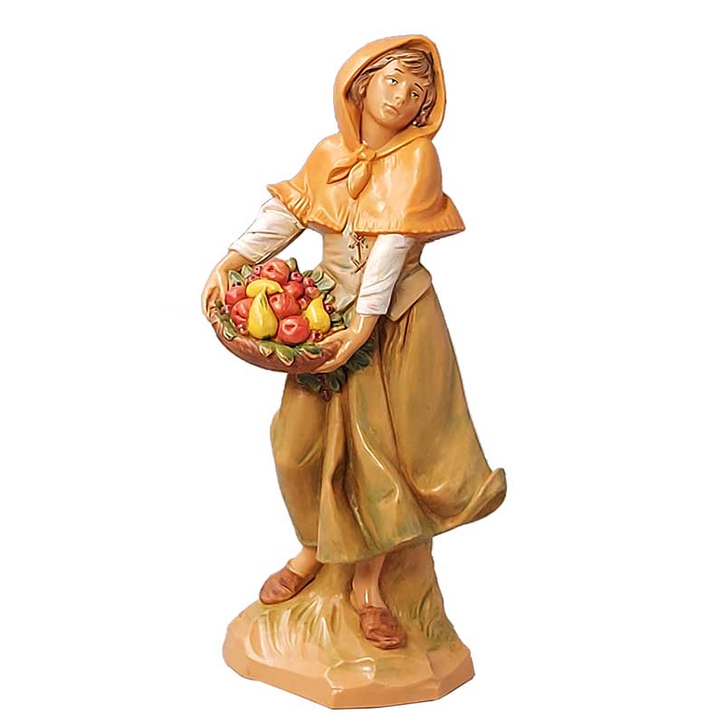 Hirtin mit Obstkorb