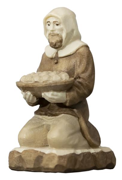 Berghäuer kniend mit Erzschale Berghäuer kniend mit Erzschale