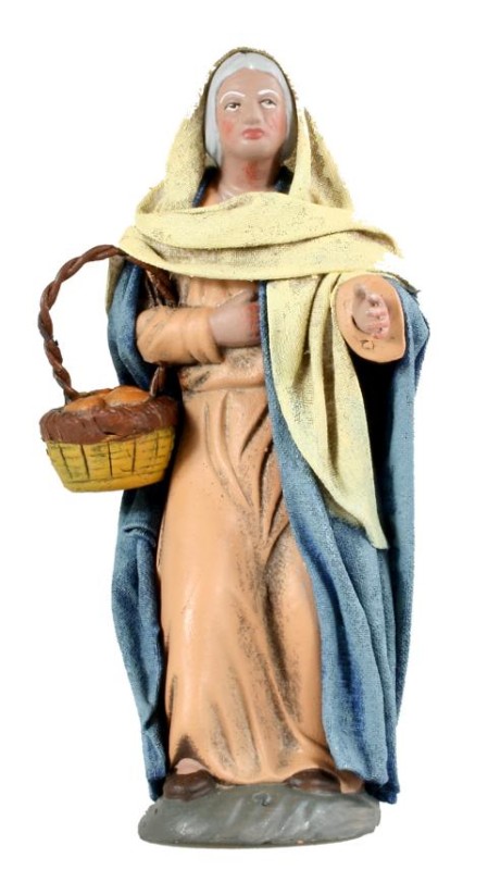 Alte Frau mit Korb