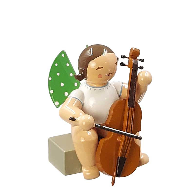Engel mit Kontrabass (Violincello) sitzend