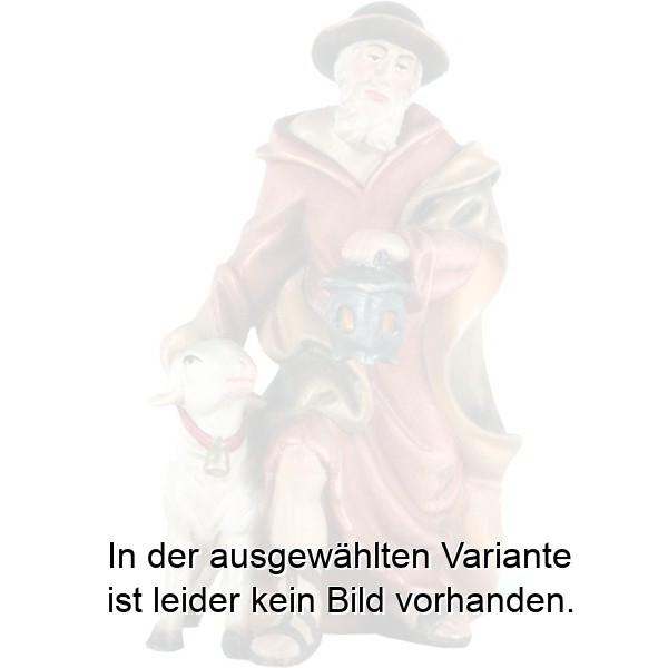 Hirt mit Schaf stehend und Laterne Hirt mit Schaf stehend und Laterne