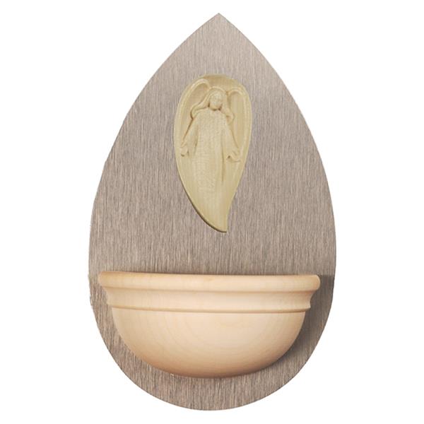 Weihwasserkessel mit Schutzengel in Holz Weihwasserkessel mit Schutzengel in Holz
