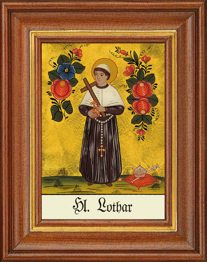 Hl. Lothar - Hinterglasbild Hl. Lothar - Hinterglasbild