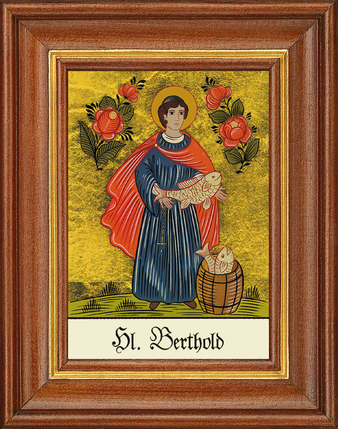 Hl. Berthold - Hinterglasbild Hl. Berthold - Hinterglasbild