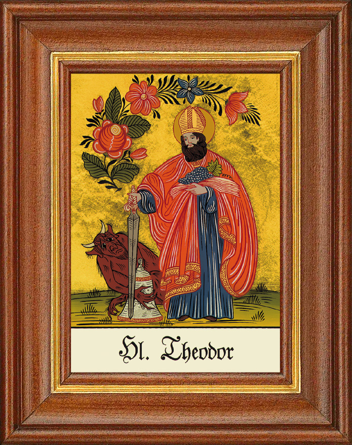 Hl. Theodor - Hinterglasbild Hl. Theodor - Hinterglasbild