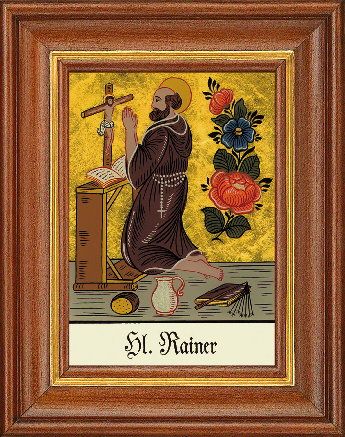 Hl. Rainer - Hinterglasbild Hl. Rainer - Hinterglasbild