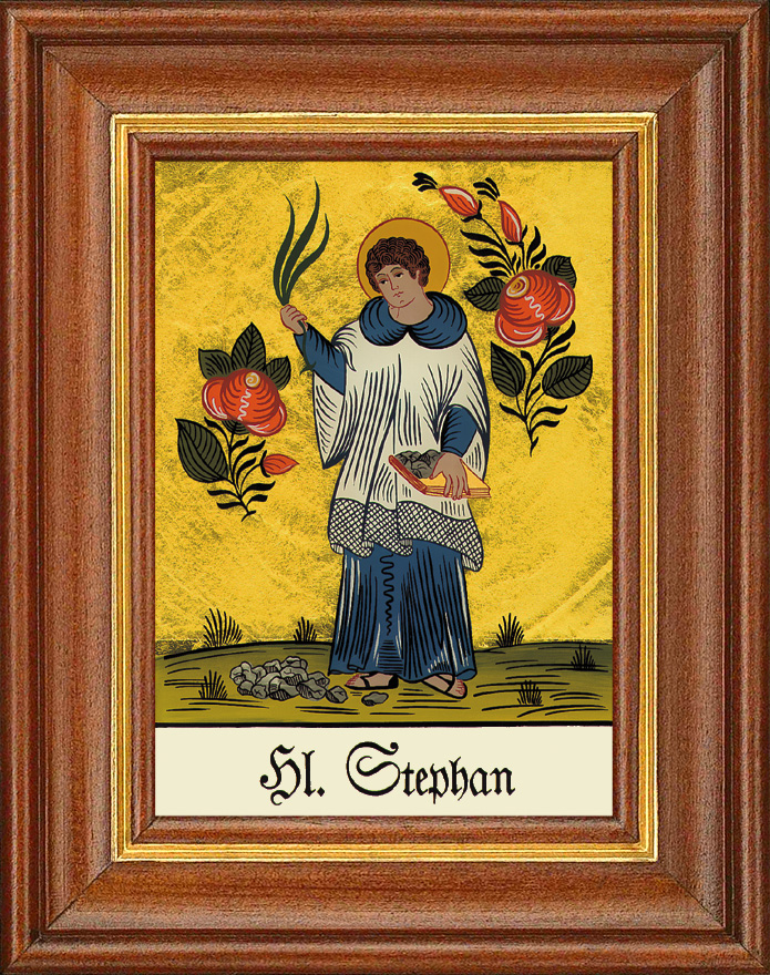 Hl. Stephan - Hinterglasbild Hl. Stephan - Hinterglasbild